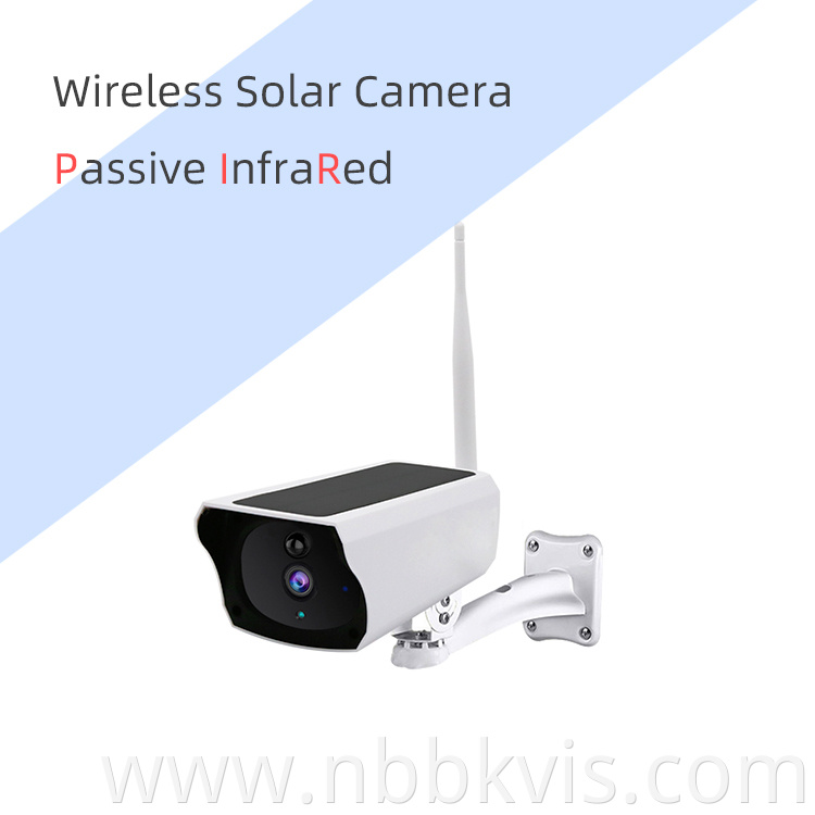 Solar powered night vision surveillance CCTV camera